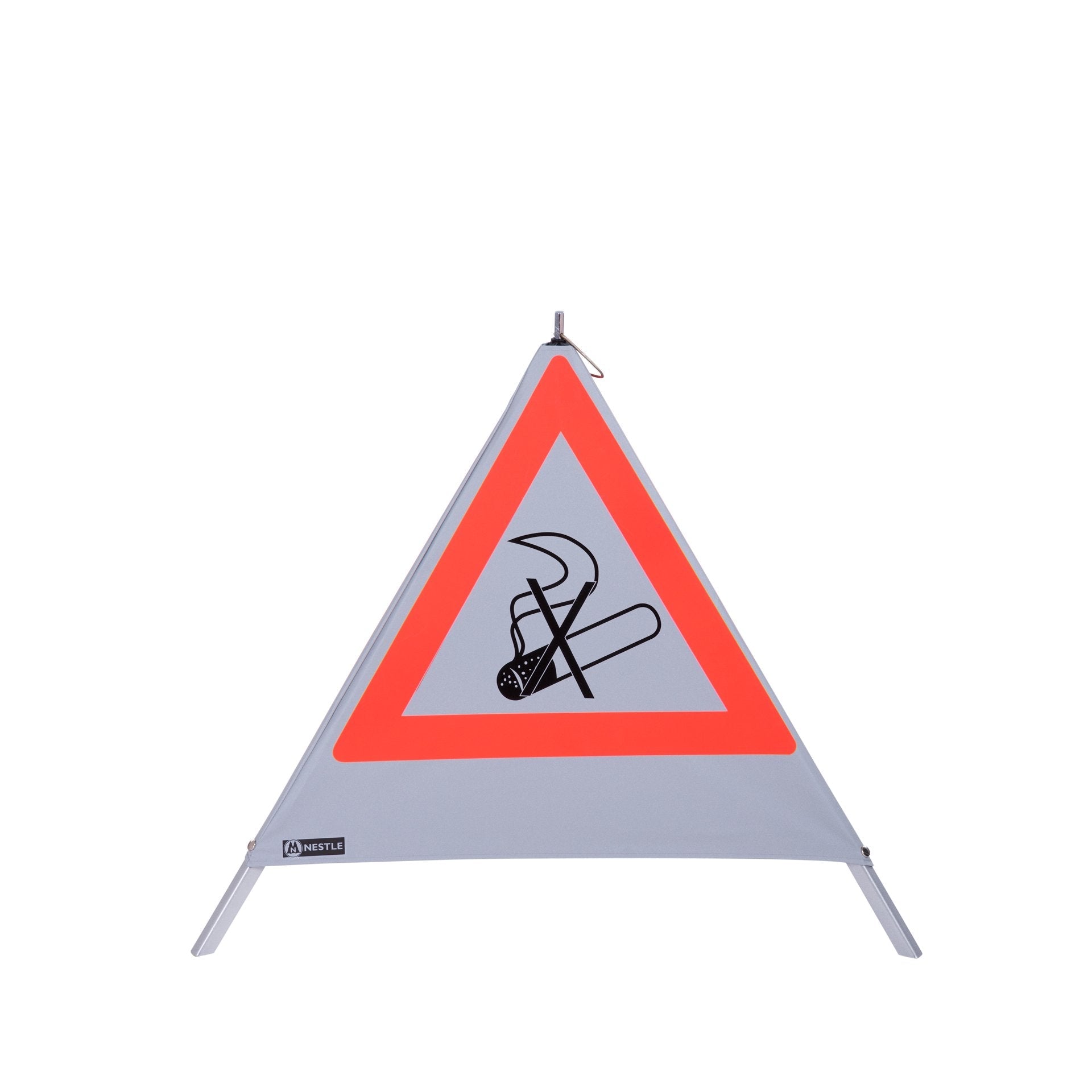 NESTLE Warnpyramide 70 cm, Rauchverbot (NZ01), retroreflektierend, mit Feder NESTLE Warnpyramide 70 cm, Rauchverbot (NZ01), retroreflektierend, mit Feder